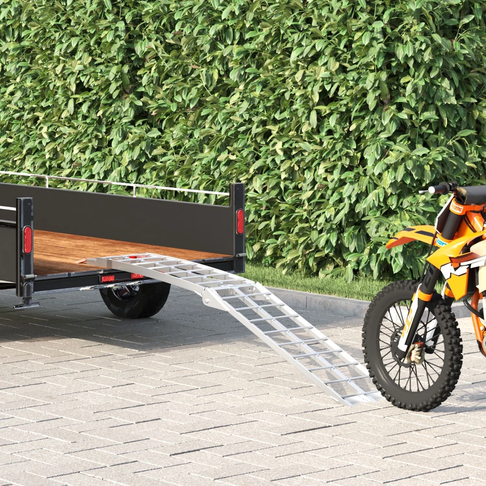 Motociklo rampa Sidabrinė 340 kg kiekvienam vienetui Aliuminis