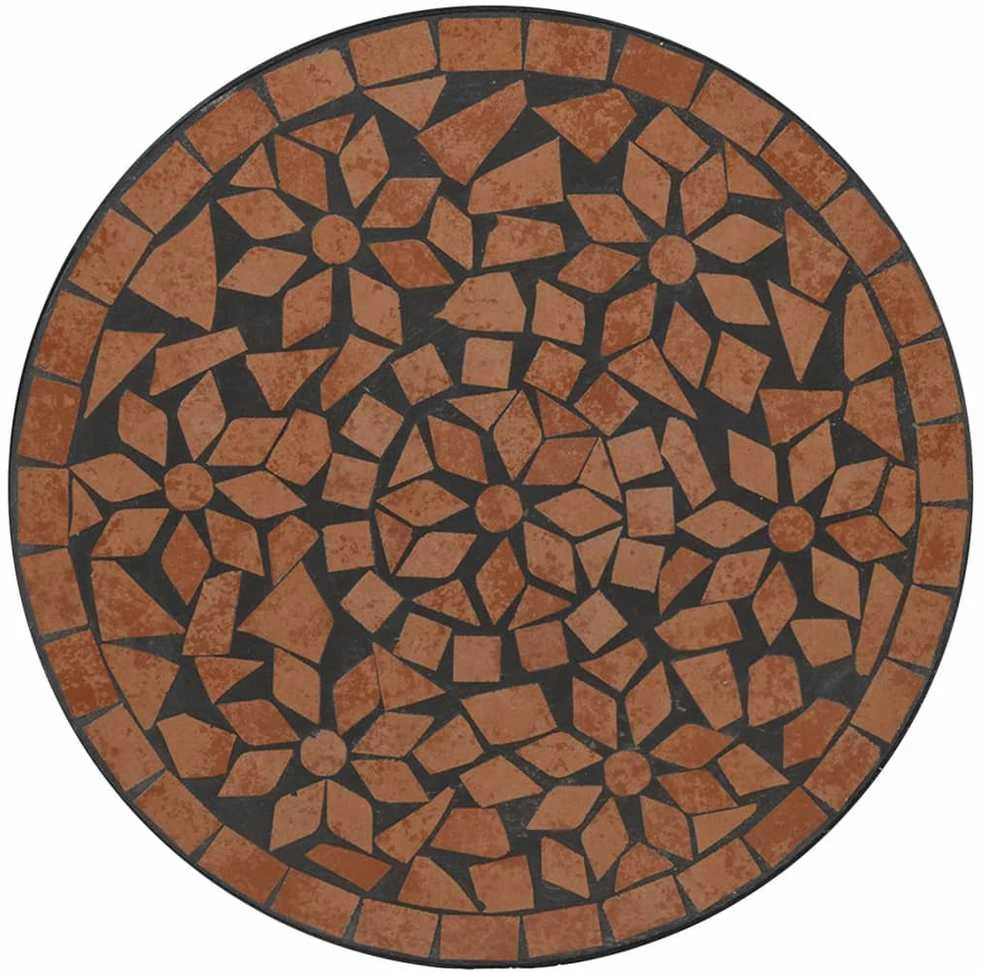 Mozaikinis bistro staliukas, terakota, 50x70cm, keramika