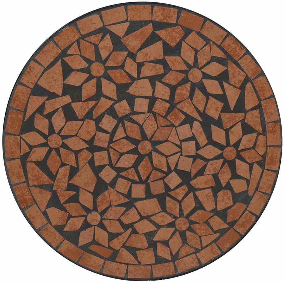 Mozaikinis bistro staliukas, terakota, 50x70cm, keramika