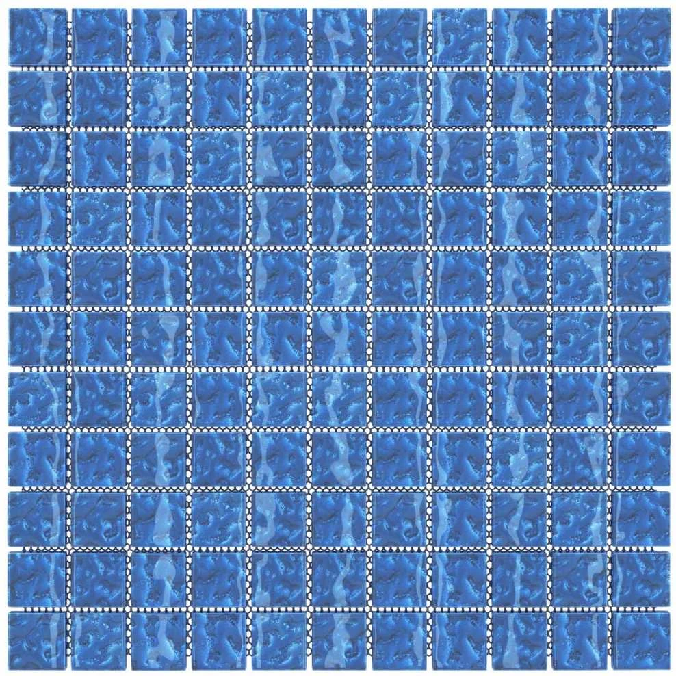 Mozaikos plytelė 11 vnt. 50 x 50 cm Mėlyna Stiklas