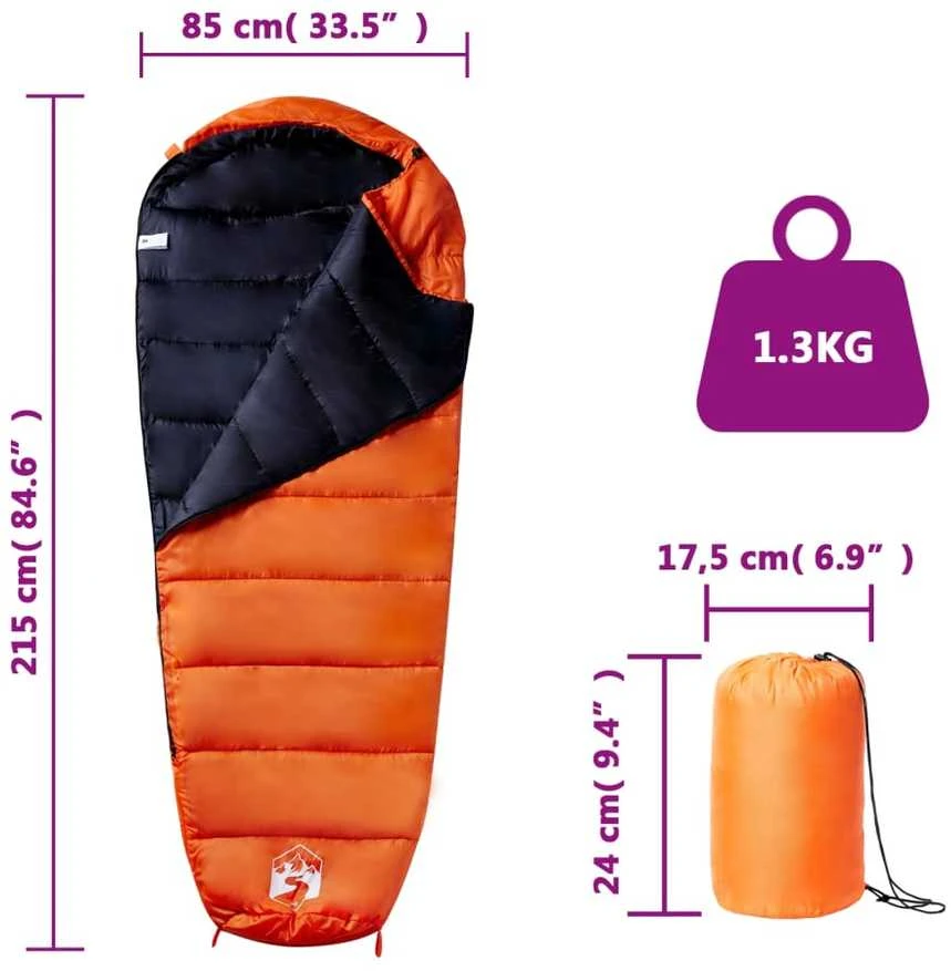 Mumijos formos miegmaišis suaugusiems stovyklavimui, 3 sezonams