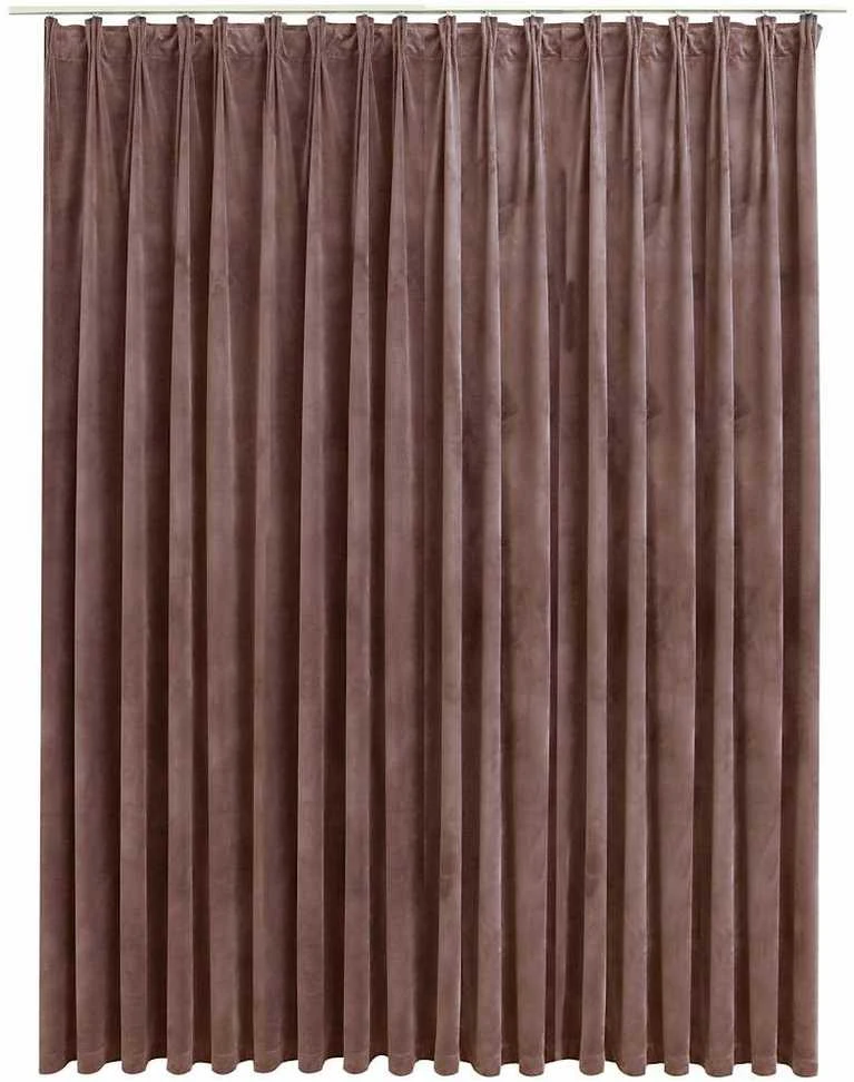 Naktinė užuolaida su kabliukais, rožinė, 290x245cm, aksomas