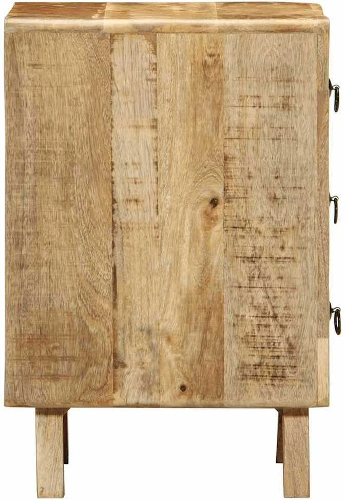 naktinė spintelė 2 vnt 37x32x50 cm medžio masyvo grubus mango