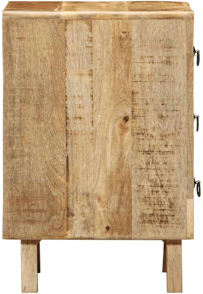 naktinė spintelė 2 vnt 37x32x50 cm medžio masyvo grubus mango