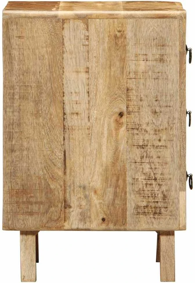 naktinė spintelė 2 vnt 37x32x50 cm medžio masyvo grubus mango