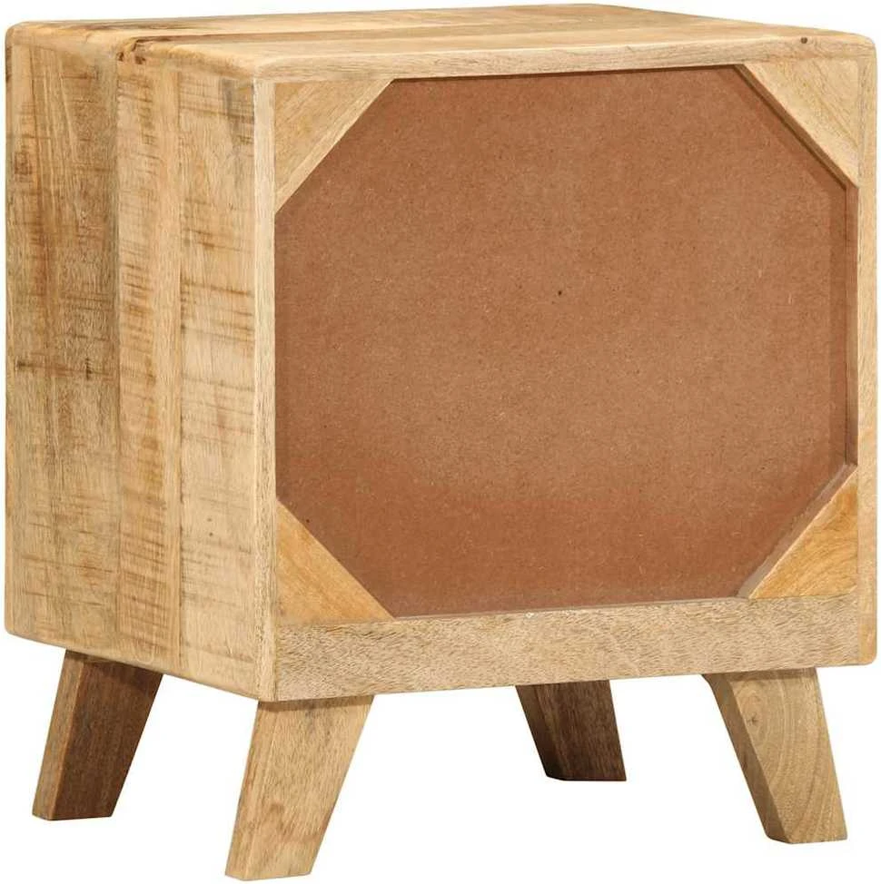 naktinė spintelė 2 vnt 40x32x46 cm medžio masyvo grubus mango
