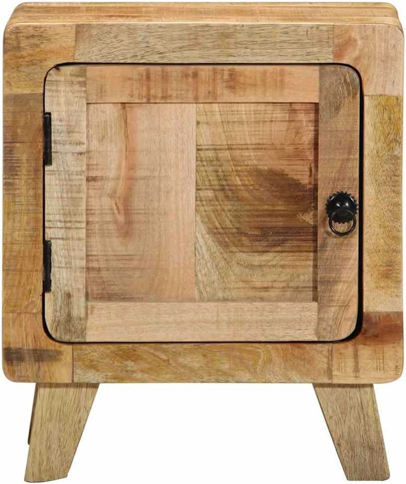 naktinė spintelė 2 vnt 40x32x46 cm medžio masyvo grubus mango
