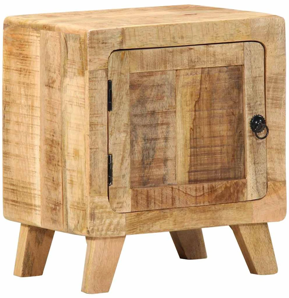 naktinė spintelė 2 vnt 40x32x46 cm medžio masyvo grubus mango