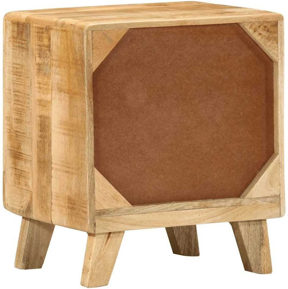 naktinė spintelė 2 vnt 40x32x46 cm medžio masyvo grubus mango