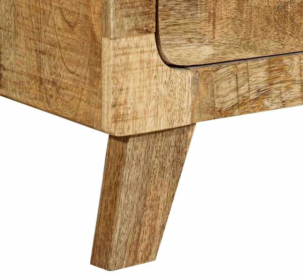 naktinė spintelė 2 vnt 40x32x46 cm medžio masyvo grubus mango