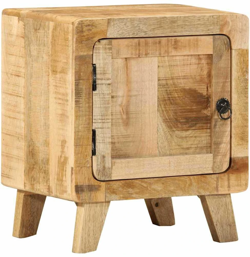 naktinė spintelė 2 vnt 40x32x46 cm medžio masyvo grubus mango