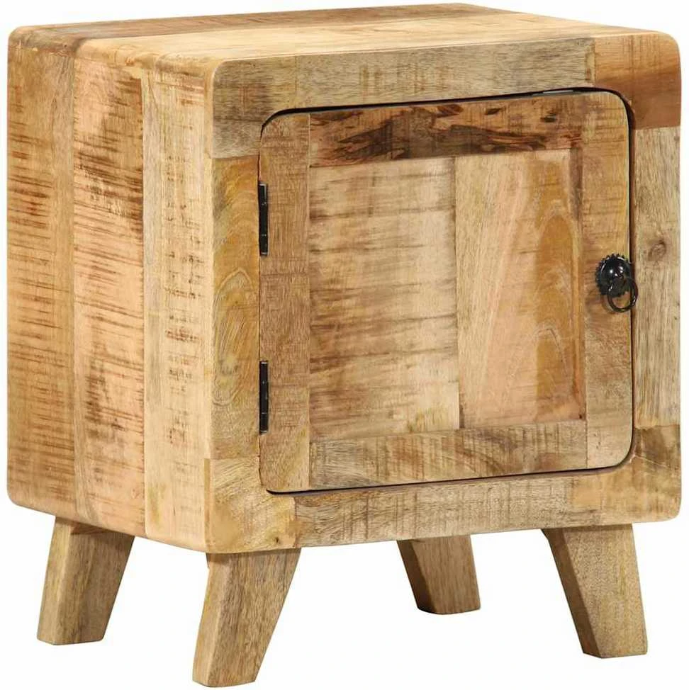 naktinė spintelė 2 vnt 40x32x46 cm medžio masyvo grubus mango