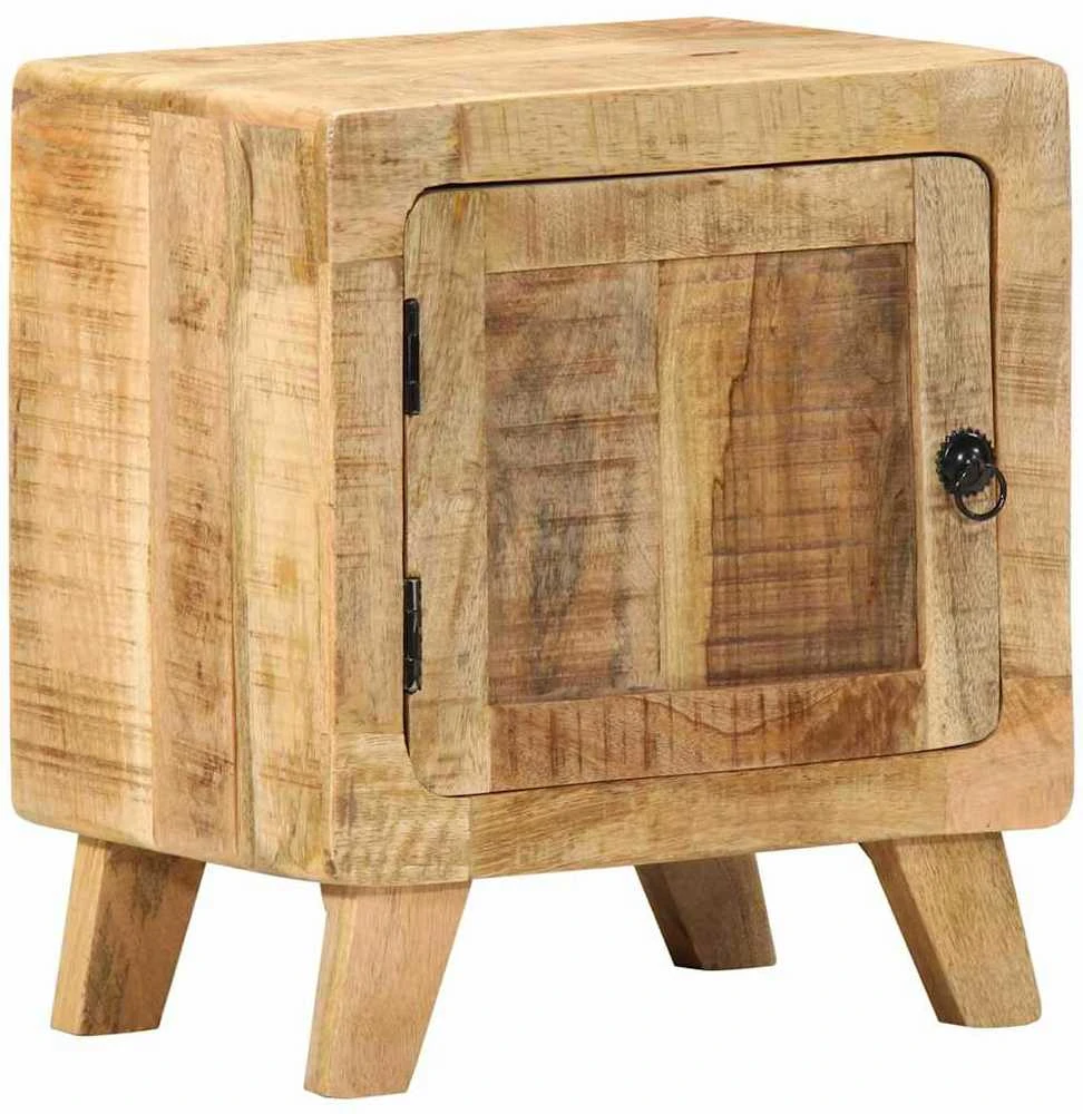 naktinė spintelė 2 vnt 40x32x46 cm medžio masyvo grubus mango