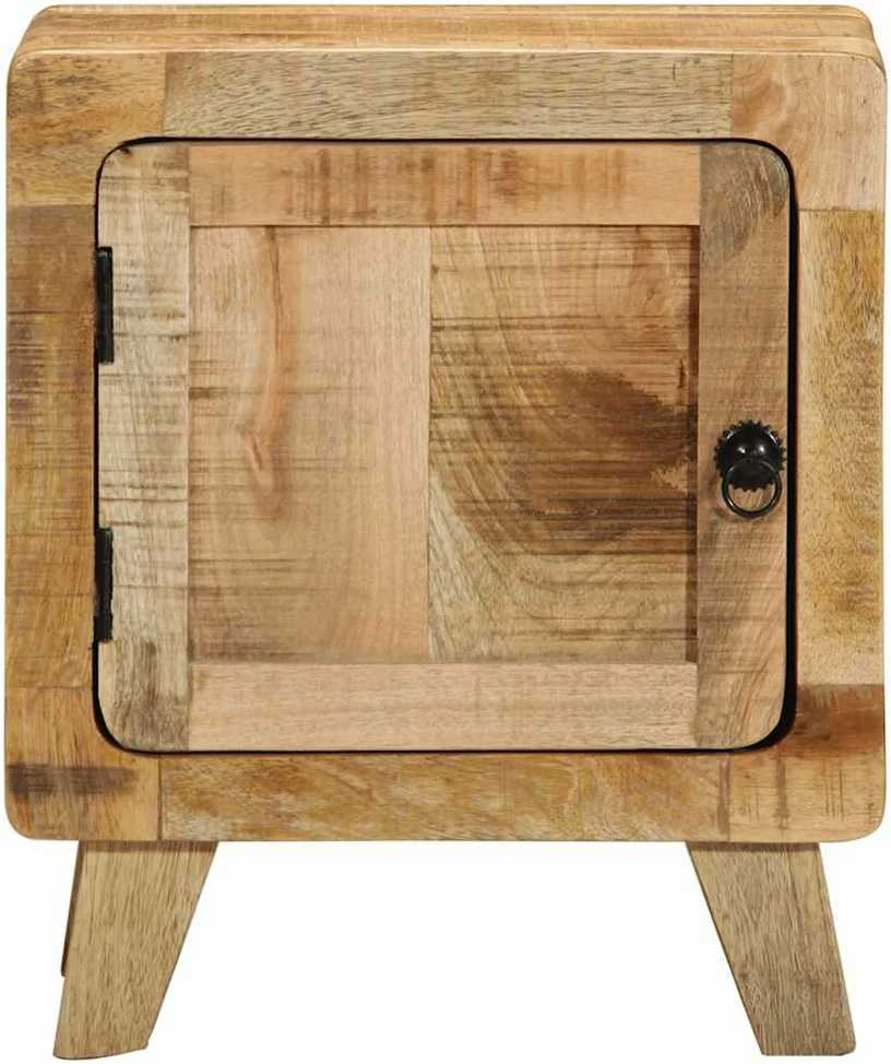 naktinė spintelė 2 vnt 40x32x46 cm medžio masyvo grubus mango