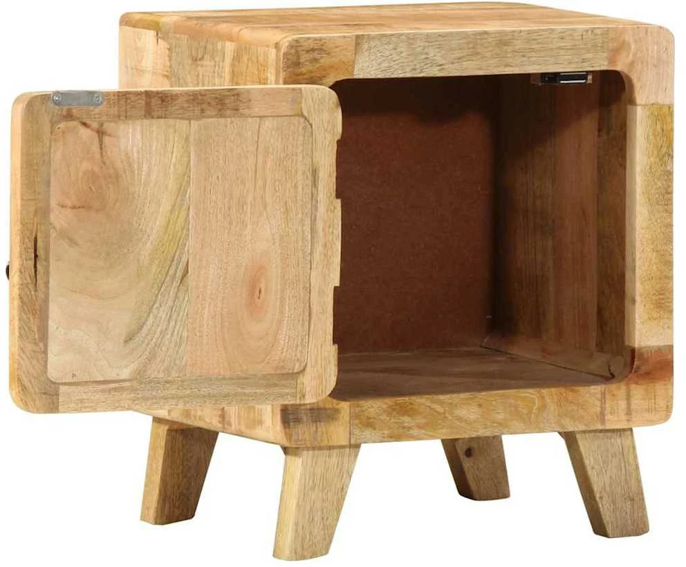 naktinė spintelė 2 vnt 40x32x46 cm medžio masyvo grubus mango
