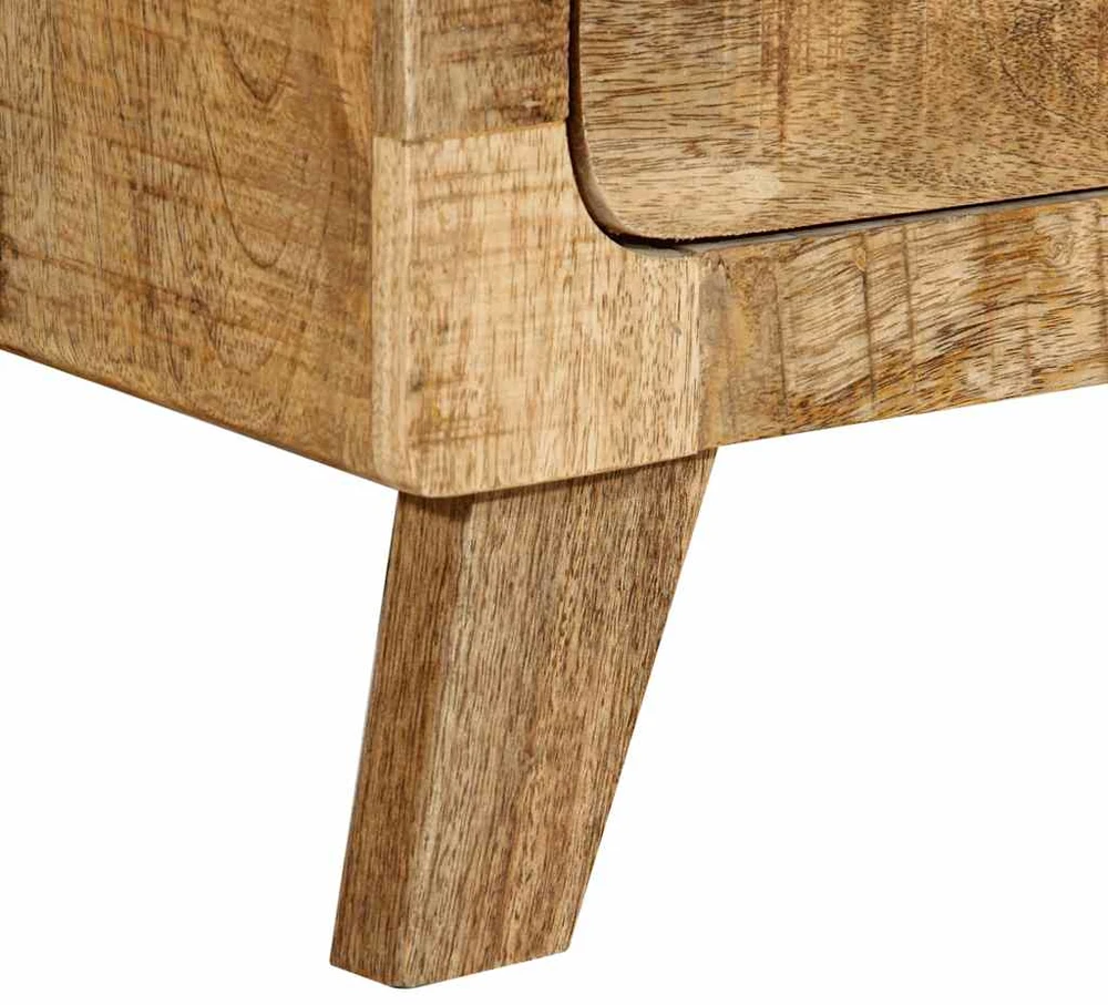 naktinė spintelė 2 vnt 40x32x46 cm medžio masyvo grubus mango