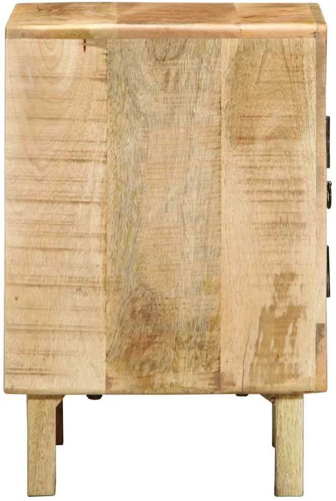 naktinė spintelė 2 vnt 40x32x46 cm medžio masyvo grubus mango