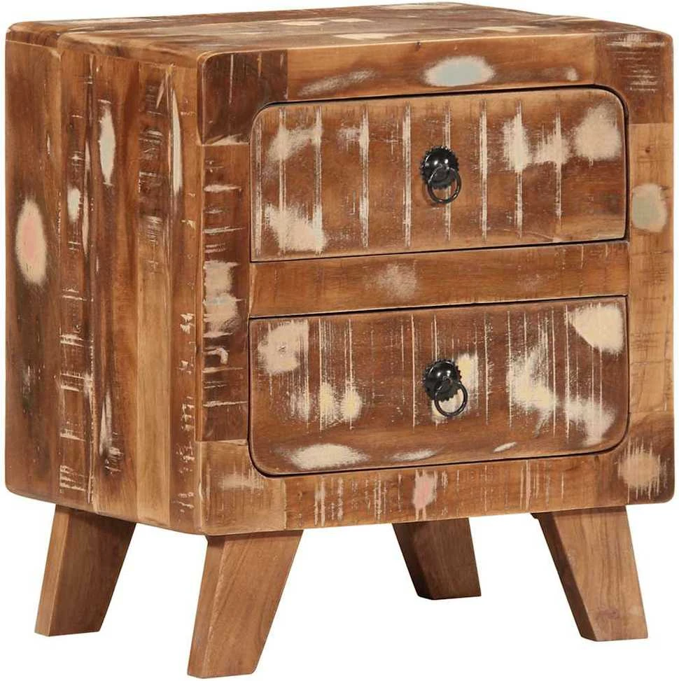 naktinė spintelė 2 vnt 40x32x46 cm perdirbta medžio masyvo