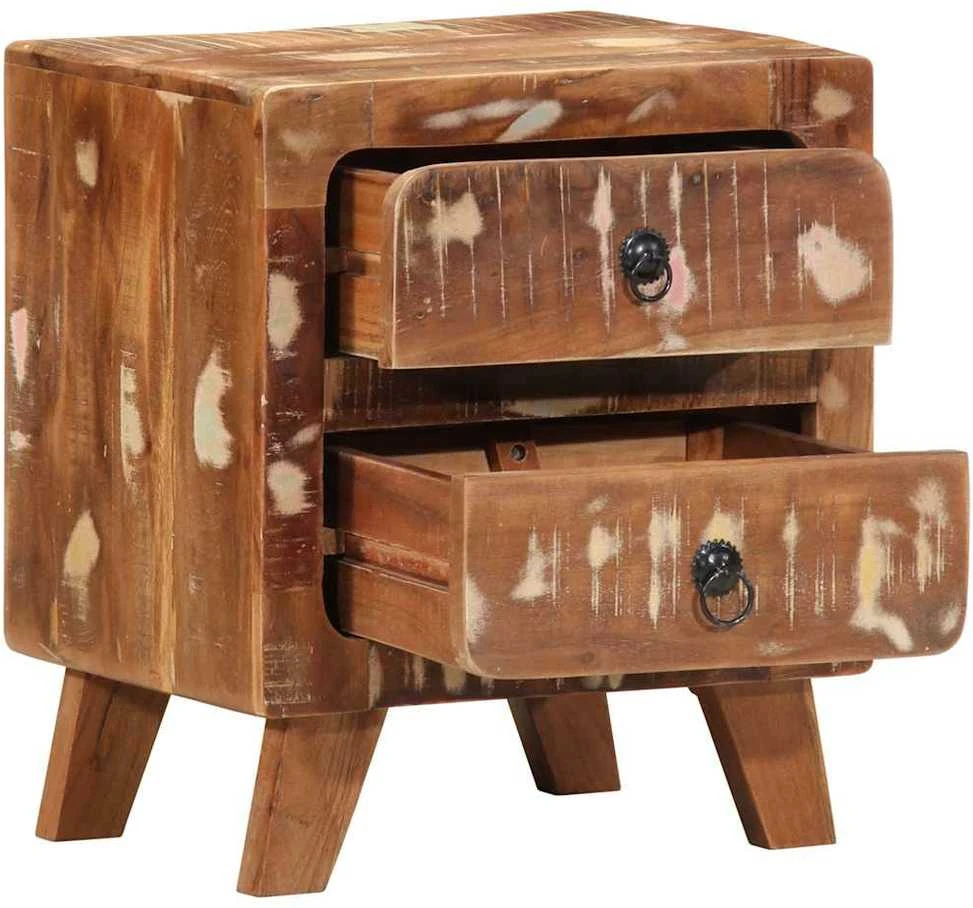naktinė spintelė 2 vnt 40x32x46 cm perdirbta medžio masyvo