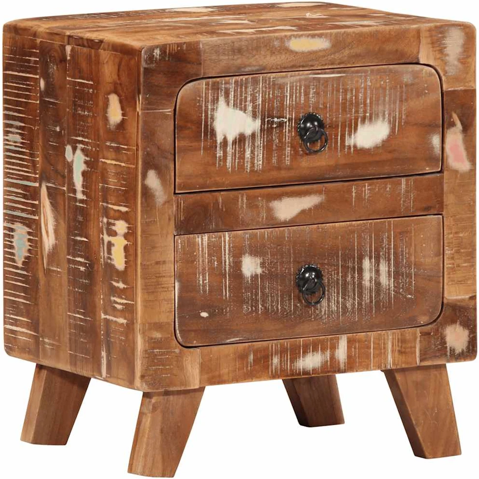 naktinė spintelė 2 vnt 40x32x46 cm perdirbta medžio masyvo