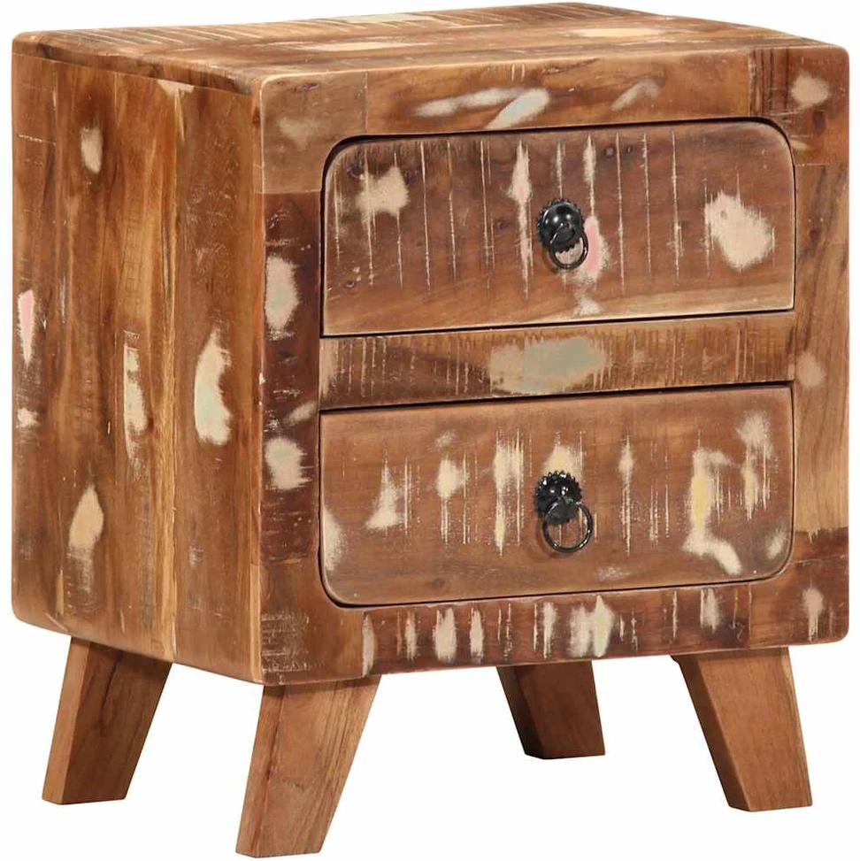 naktinė spintelė 2 vnt 40x32x46 cm perdirbta medžio masyvo