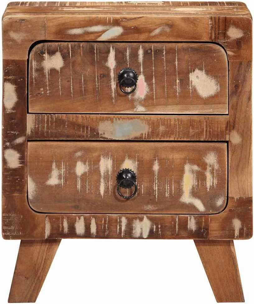 naktinė spintelė 2 vnt 40x32x46 cm perdirbta medžio masyvo