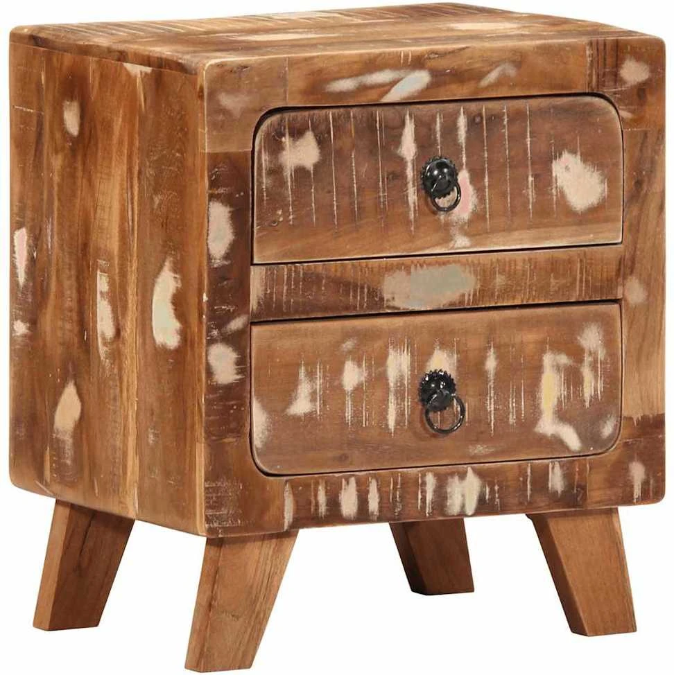naktinė spintelė 2 vnt 40x32x46 cm perdirbta medžio masyvo
