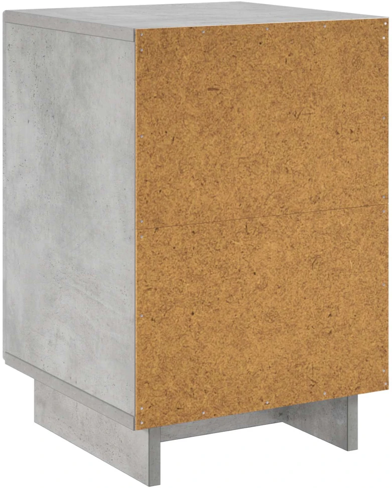 Naktinė spintelė 2 vnt. Betono pilka 33,5 x 34,5 x 50 cm