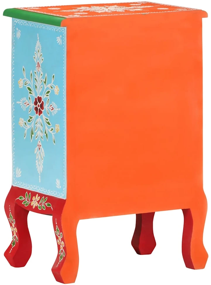 Naktinė spintelė, 40x30x60cm, mango masyvas, tapyta rankomis