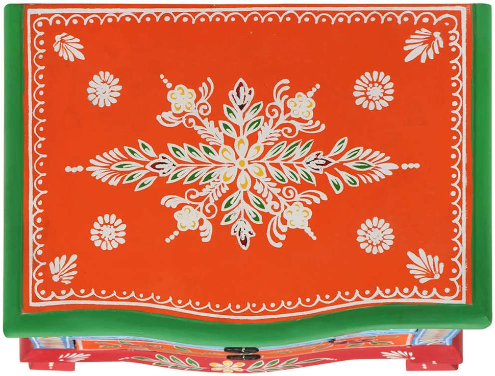 Naktinė spintelė, 40x30x60cm, mango masyvas, tapyta rankomis