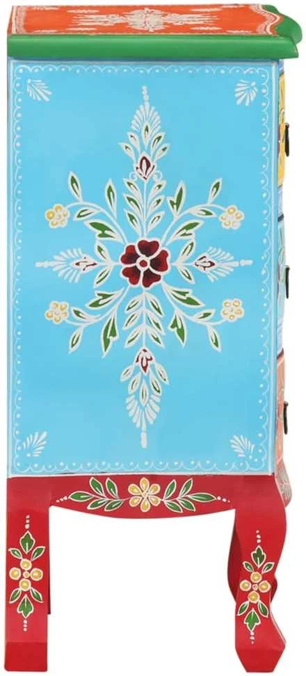 Naktinė spintelė, 40x30x60cm, mango masyvas, tapyta rankomis