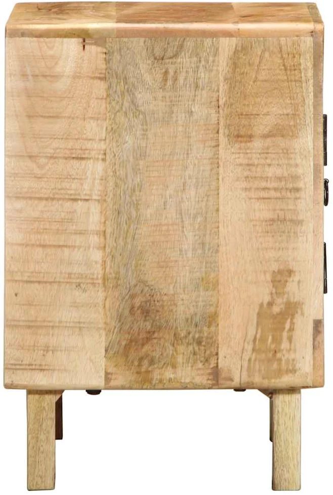 Naktinė spintelė, 40x32x46 cm, masyvi mango mediena