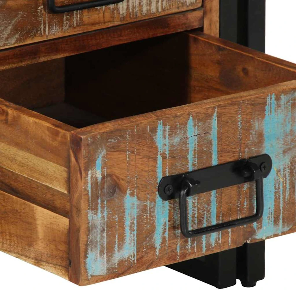 Naktinė spintelė, 40x40x59 cm, perdirbtos medienos masyvas