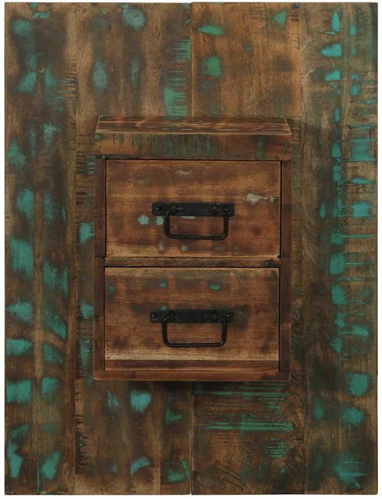 Naktinė spintelė, 60x32x80 cm, perdirbtos medienos masyvas