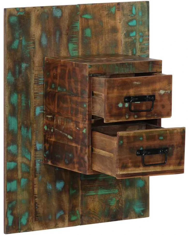 Naktinė spintelė, 60x32x80 cm, perdirbtos medienos masyvas
