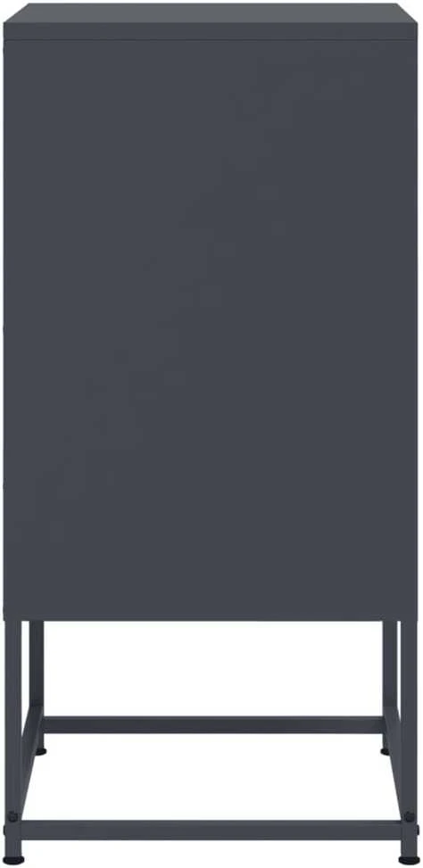 Naktinė spintelė, antracito spalvos, 36x39x78cm, plienas
