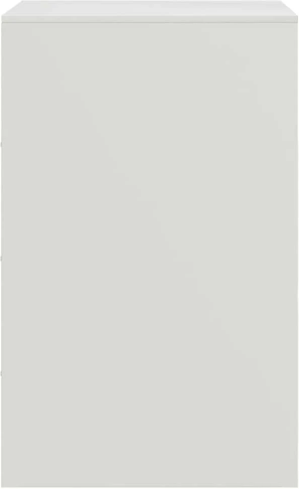 Naktinė spintelė, baltos spalvos, 34,5x39x62cm, plienas