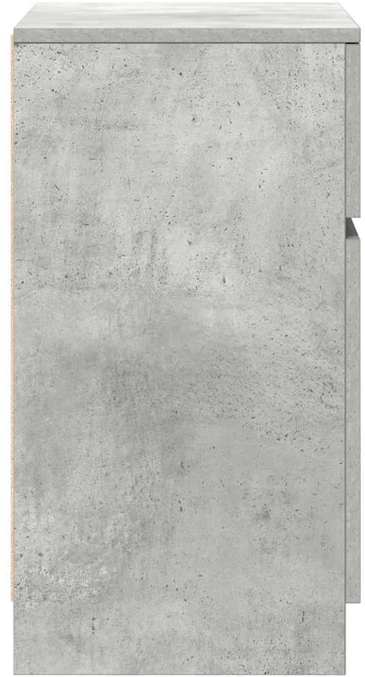 Naktinė spintelė, betono pilka, 39x35x65 cm, apdirbta mediena