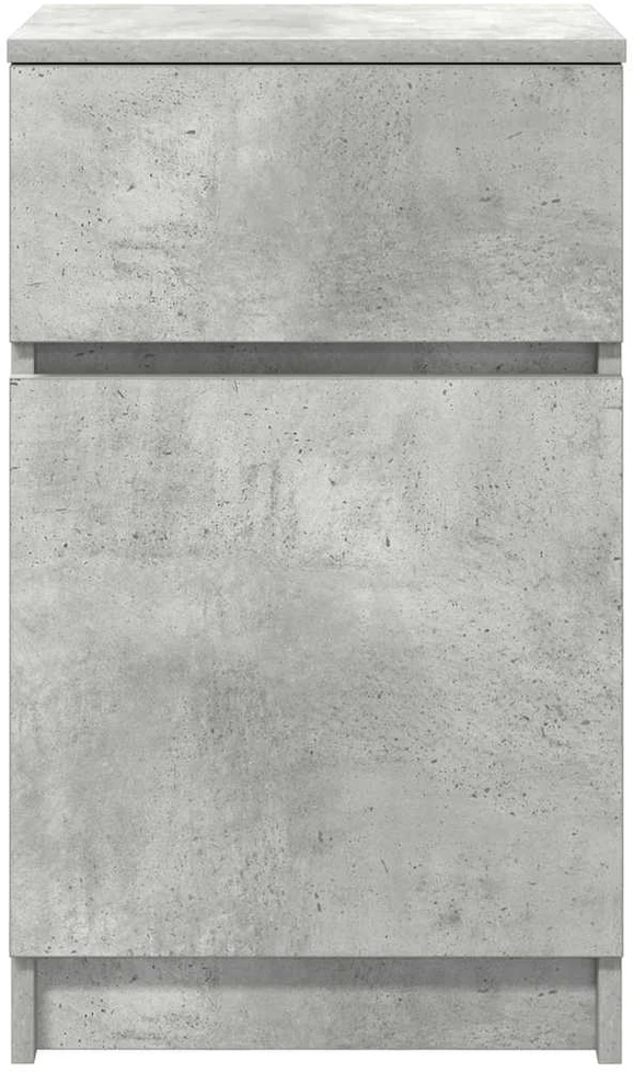 Naktinė spintelė, betono pilka, 39x35x65 cm, apdirbta mediena