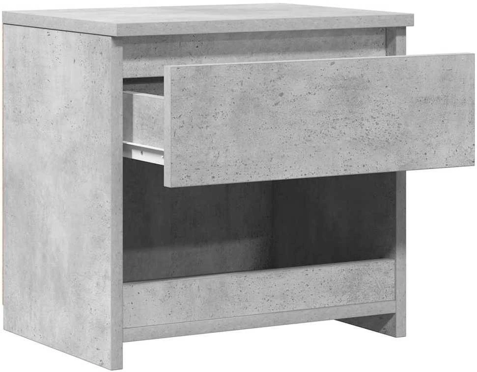 Naktinė spintelė, betono pilka, 40x30x39cm, apdirbta mediena