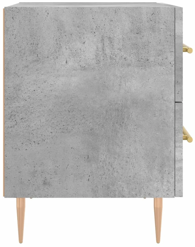 Naktinė spintelė, betono pilka, 40x35x47,5cm, apdirbta mediena