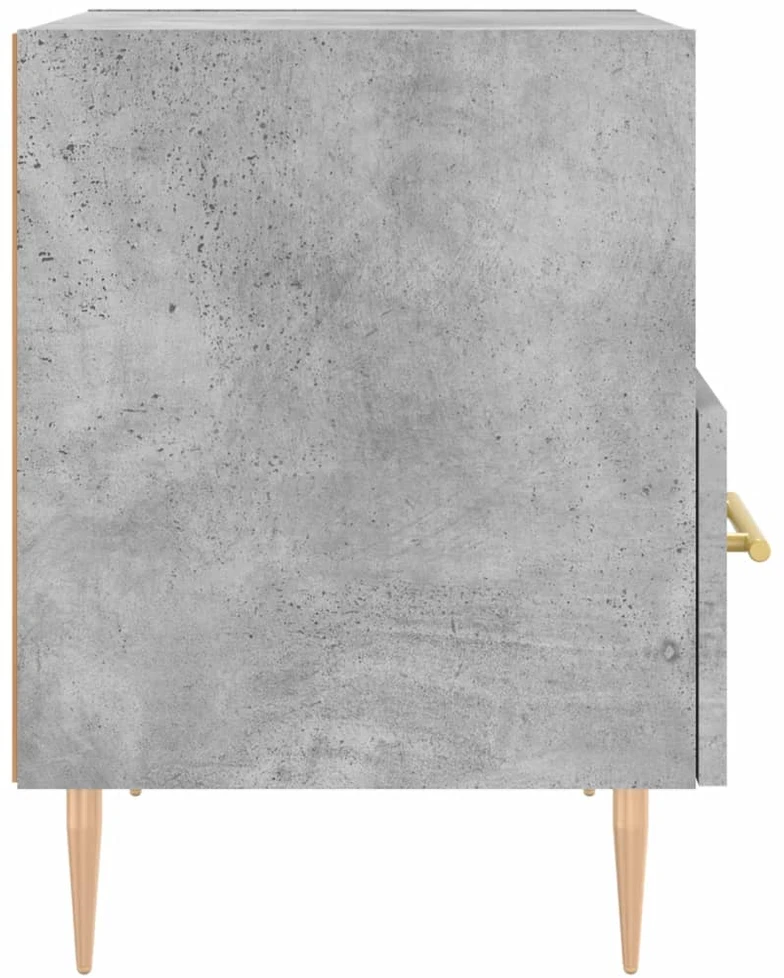 Naktinė spintelė, betono pilka, 40x35x47,5cm, apdirbta mediena