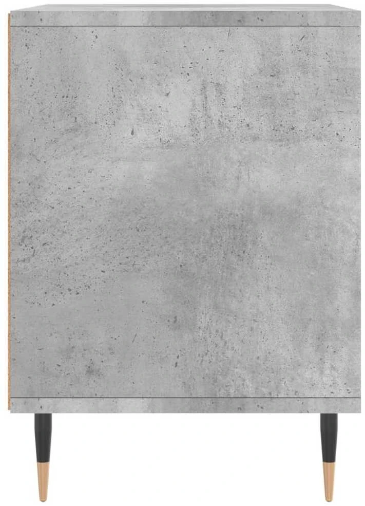 Naktinė spintelė, betono pilka, 40x35x50cm, apdirbta mediena