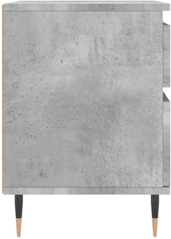 Naktinė spintelė, betono pilka, 40x35x50cm, apdirbta mediena