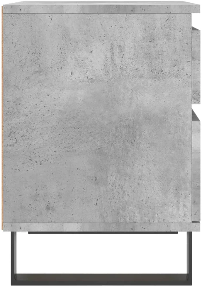 Naktinė spintelė, betono pilka, 40x35x50cm, apdirbta mediena