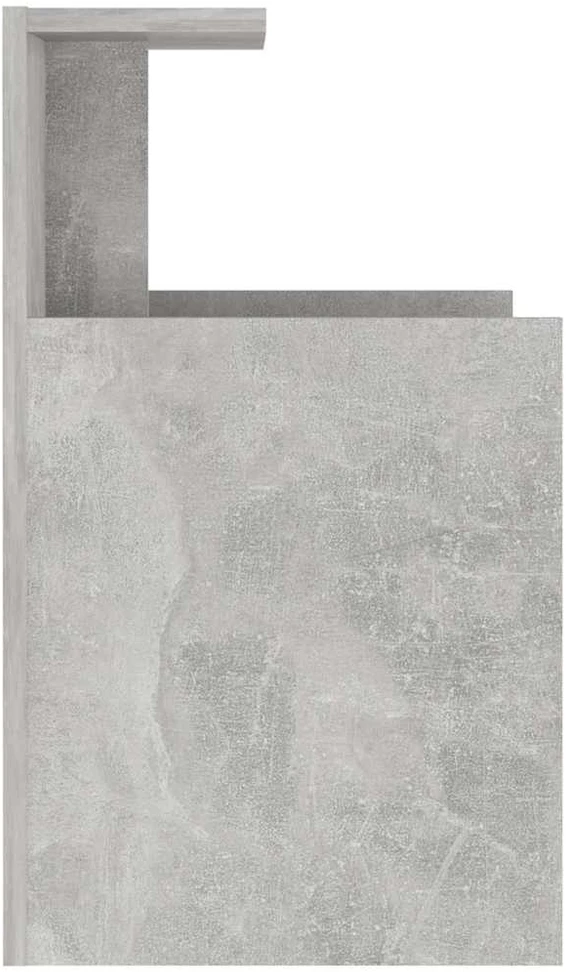 Naktinė spintelė, betono pilka, 40x35x60cm, apdirbta mediena