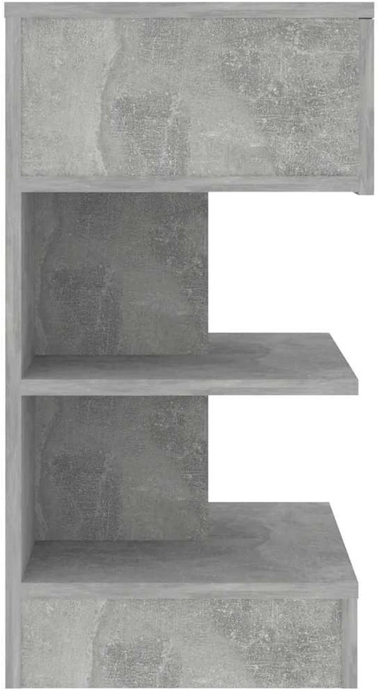 Naktinė spintelė, betono pilka, 40x35x65cm, apdirbta mediena