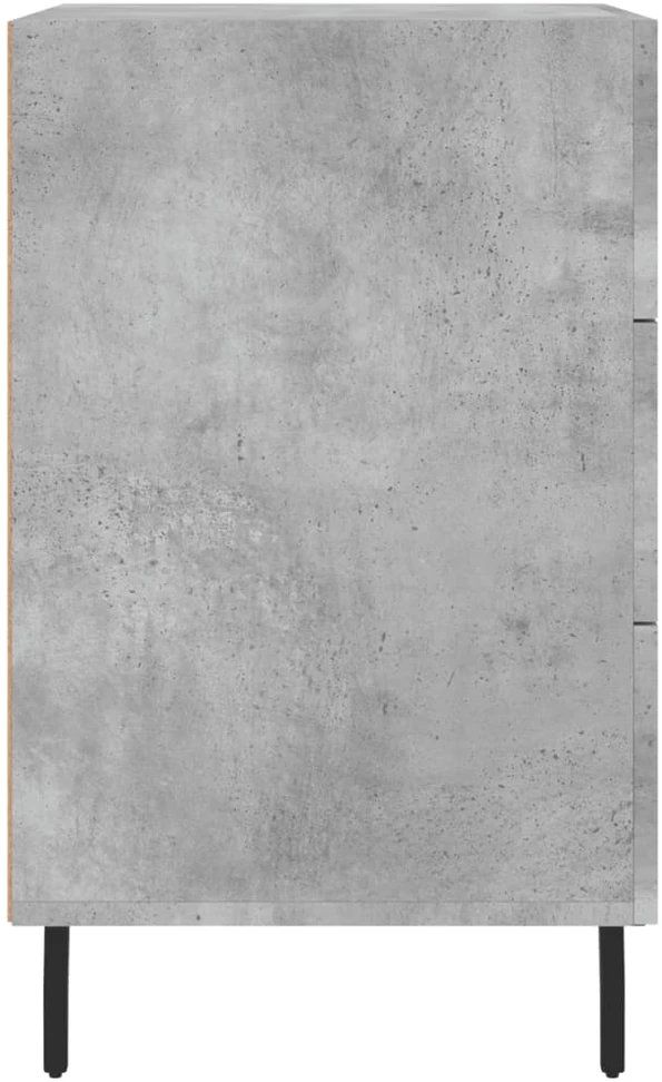 Naktinė spintelė, betono pilka, 40x40x66cm, apdirbta mediena
