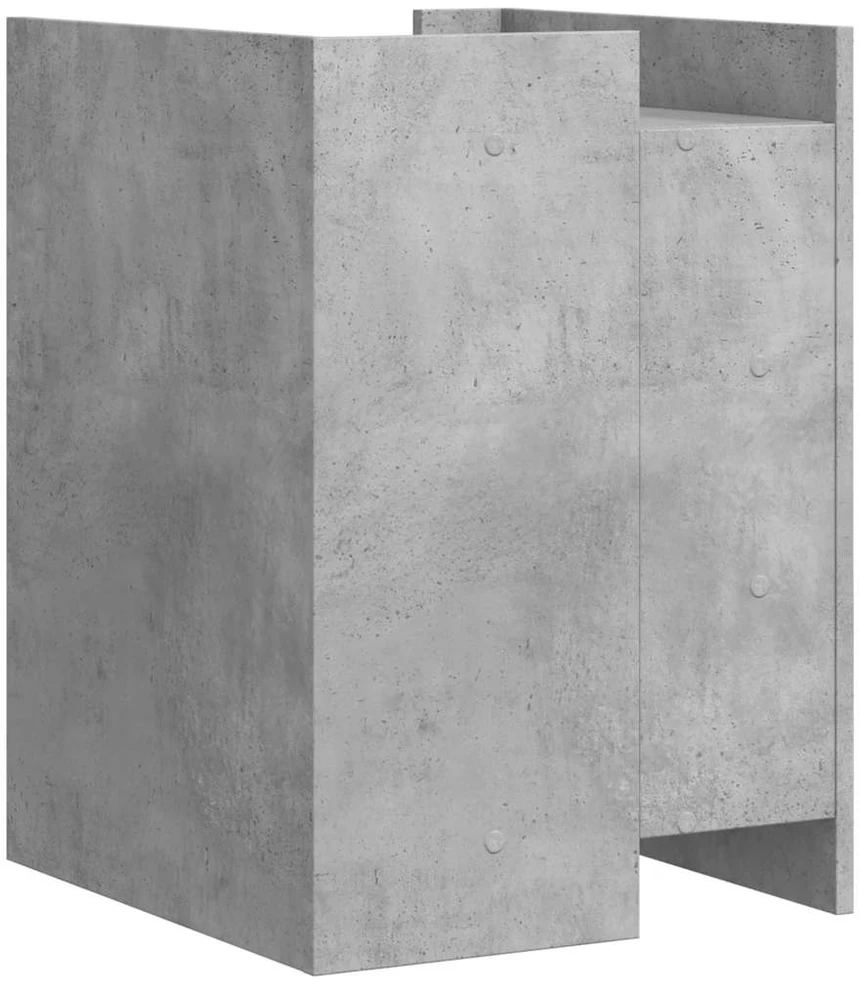 Naktinė spintelė, betono pilka, 45x50x65cm, apdirbta mediena