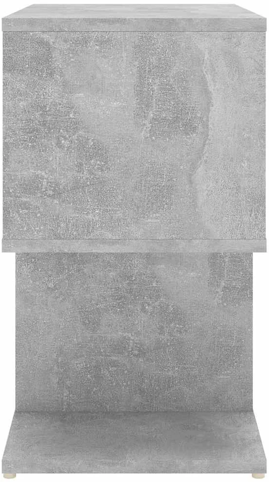 Naktinė spintelė, betono pilka, 50x30x51,5cm, apdirbta mediena